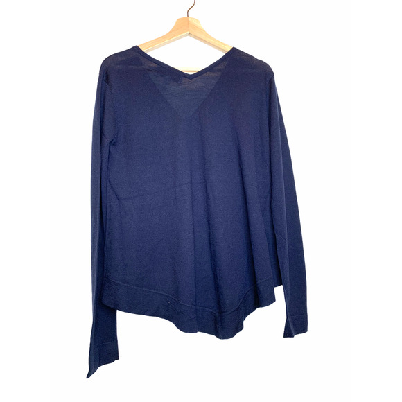 DEREK LAM Ventura Wool Blend V-Neck Sweater M - Picture 7 of 11